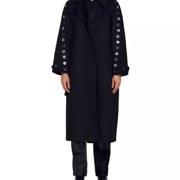 Sandro Daphny Double Breasted Trench Coat